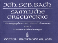 Bach Complete Organ Works Vol 9 Chorale Settings Sheet Music Songbook