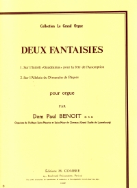 Benoit 2 Fantaisies Organ Sheet Music Songbook
