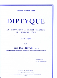 Benoit Diptyque En Lhonneur De St Therese Organ Sheet Music Songbook