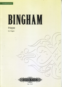 Bingham Hope Organ Sheet Music Songbook