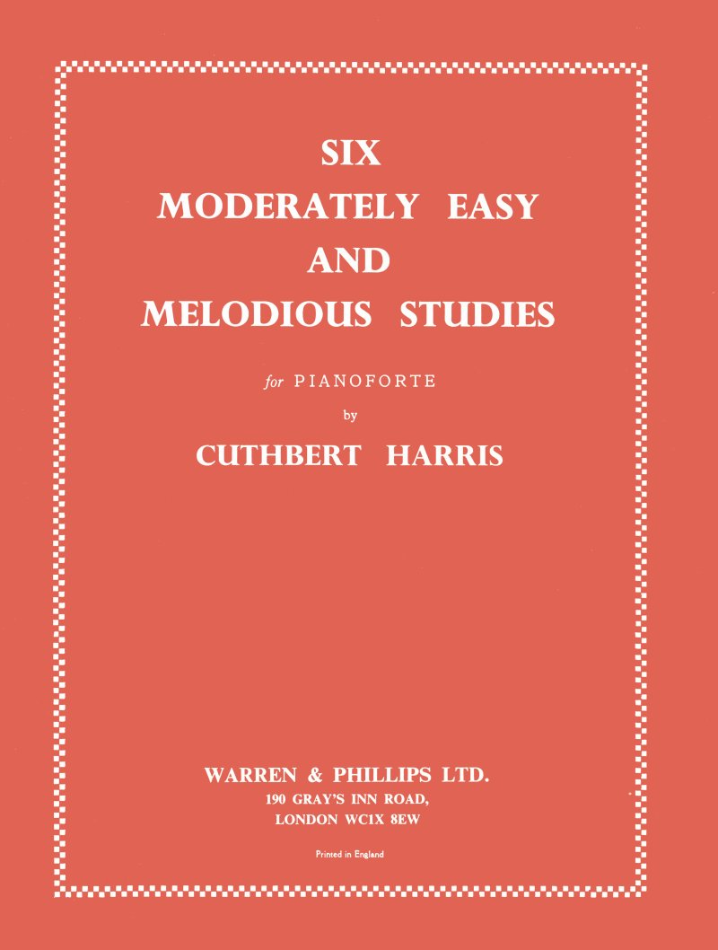6 Moderately Easy & Melodious Studies Harris Piano Sheet Music Songbook