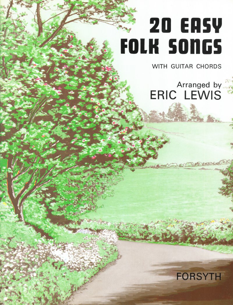 20 Easy Folk Songs Lewis Piano Sheet Music Songbook