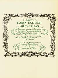 Early English Sonatinas Piano Rowley Sheet Music Songbook