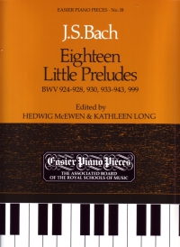 Bach Preludes (18 Little ) Epp18 Piano Sheet Music Songbook