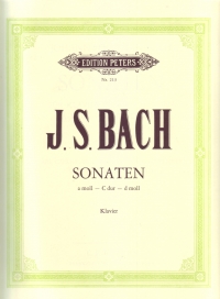Bach Sonatas (3) Piano Sheet Music Songbook