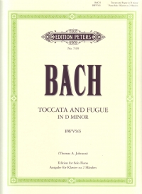 Bach Toccata & Fugue Dmin Bwv565 Johnson Piano Sheet Music Songbook