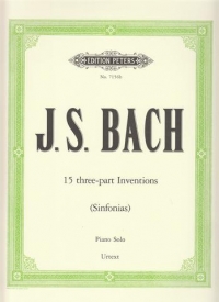 Bach Inventions (3-part) Landshoff Urtext Piano Sheet Music Songbook