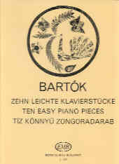 Bartok Ten Easy Pieces Piano Sheet Music Songbook