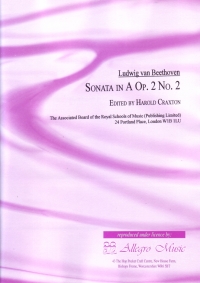 Beethoven Sonata Op2 No 2 Amaj Piano Craxton/tovey Sheet Music Songbook