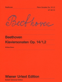 Beethoven Sonatas Op14 No 1 E & No 2 G Piano Sheet Music Songbook