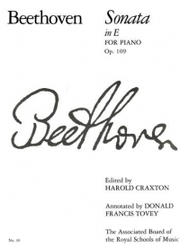 Beethoven Sonata Op109 Emajor Piano Craxton Sheet Music Songbook