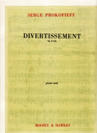 Prokofiev Divertissement Op43 Piano Sheet Music Songbook