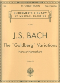 Bach Goldberg Variations Piano Sheet Music Songbook