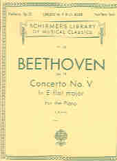 Beethoven Concerto No 5 Op 73 Eb Maj (emperor) Sheet Music Songbook