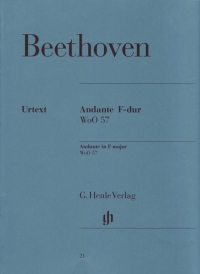 Beethoven Andante F Major Wo057 Piano Sheet Music Songbook