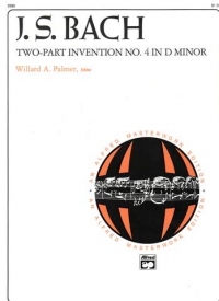 Bach Invention 2-part No 4 Dmin Piano Sheet Music Songbook