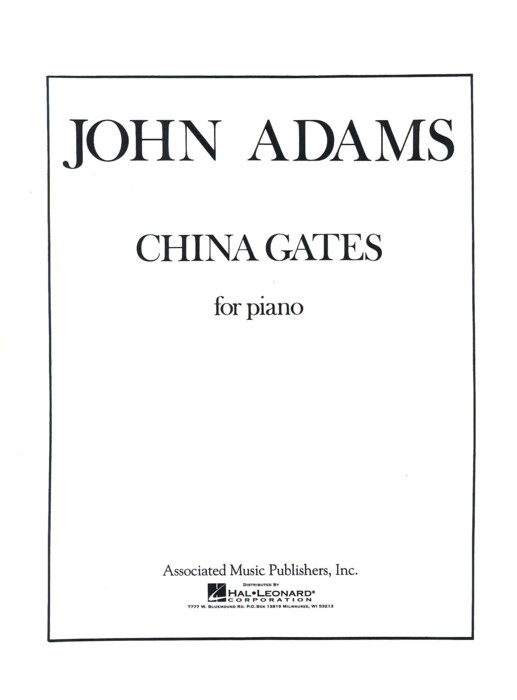 Adams China Gates Piano Sheet Music Songbook