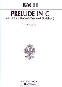 Bach Prelude C (well-tempered Clavier) Piano Sheet Music Songbook
