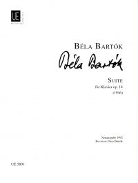 Bartok Suite Op14 (new Edition 1992) Piano Sheet Music Songbook