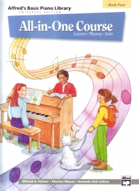 Alfred Basic Piano All-in-one Course Book 4 Sheet Music Songbook