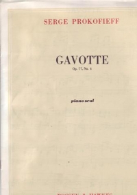 Prokofiev Gavotte Op77 No 4 Piano Sheet Music Songbook
