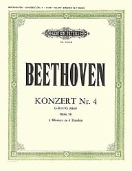 Beethoven Concerto No 4 Op58 (2 Pno & Orchestra) Sheet Music Songbook