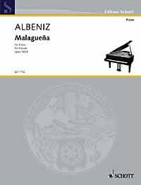 Albeniz Malaguena Op165 No 3 Piano Sheet Music Songbook
