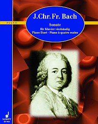 Bach Jcf Sonate A Piano Duet Ruf Sheet Music Songbook