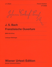 Bach French Overture Cmin & Bmin Versions Piano Sheet Music Songbook