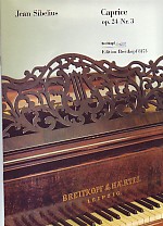 Sibelius Caprice Op24 No 3 Piano Sheet Music Songbook