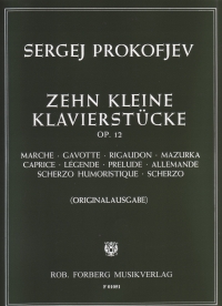 Prokofiev 10 Little Piano Pieces Op12 Sheet Music Songbook