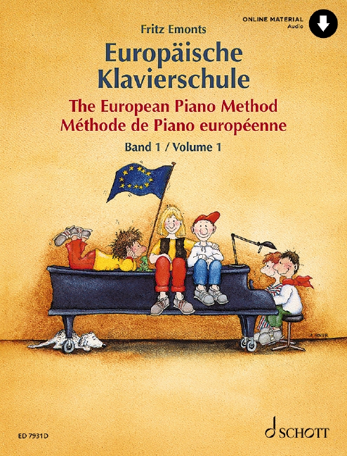European Piano Method Vol 1 Emonts +online G/e/f Sheet Music Songbook
