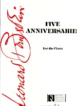 Bernstein Anniversaries(5) Piano Sheet Music Songbook