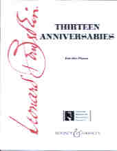 Bernstein Thirteen Anniversaries Piano Sheet Music Songbook