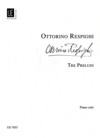 Respighi 3 Preludes On Gregorian Melodies Piano Sheet Music Songbook