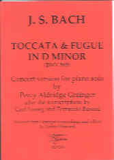 Bach Toccata & Fugue Dmin Grainger Piano Sheet Music Songbook