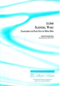 Bach Sleepers Wake Piano Solo Sheet Music Songbook