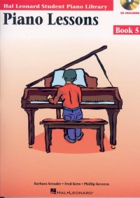 Hal Leonard Student Piano Lessons Book 5 Bk & Cd Sheet Music Songbook