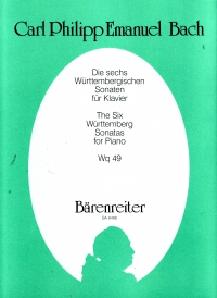 Bach Cpe Wuttemberg Sonatas (6) Piano Sheet Music Songbook