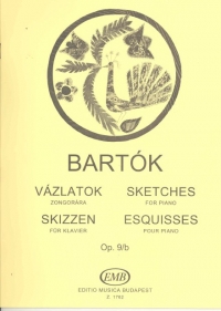 Bartok 7 Sketches Op9b Piano Sheet Music Songbook
