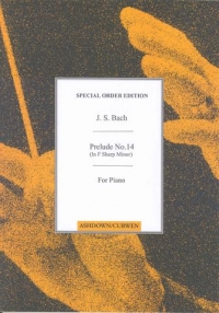 Bach Prelude & Fugue Bwv859 F#min Book 1 No 14 Pf Sheet Music Songbook