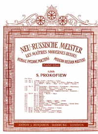 Prokofiev Gavotte Gmin Op12/2 Piano Solo Sheet Music Songbook