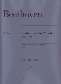 Beethoven Sonata Op101 A (no 28) Gertsch Piano Sheet Music Songbook