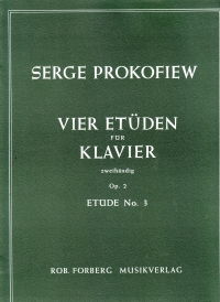 Prokofiev Etude In Emin Op2 No 3 Piano Sheet Music Songbook