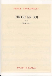 Prokofiev Chose En Soi B Op45b Piano Sheet Music Songbook