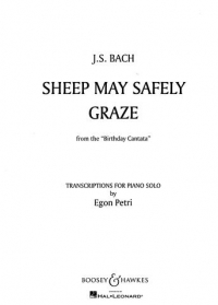 Bach Sheep May Safely Graze Arr Petri Easy Piano Sheet Music Songbook
