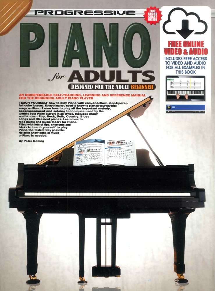 Progressive Piano For Adults + Audio Sheet Music Songbook