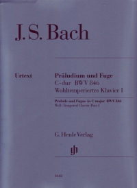 Bach Prelude & Fugue C Bwv846 Without Fingering Sheet Music Songbook