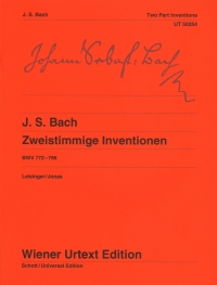 Bach Two Part Inventions Leisinger Piano Sheet Music Songbook