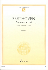 Beethoven Andante Favori F Wo057 Piano Sheet Music Songbook
